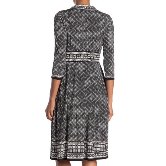 Max Studio Geo Print 3/4 Sleeve Dress - Picture 11 of 11